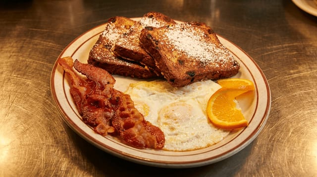 French Toast Breakfast Kids Meal.
