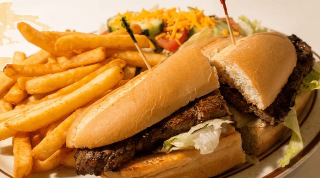 Steak Sandwich Dinner.