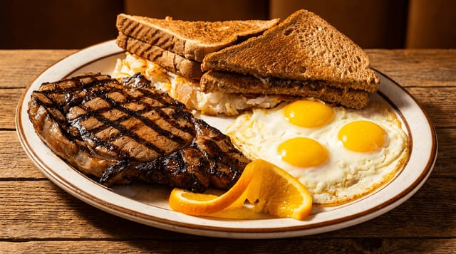 Steak Breakfast Plate.
