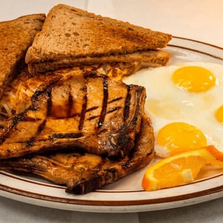 Pork Chops Breakfast Plate