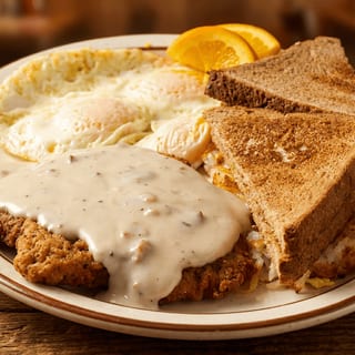Chicken Fried Steak Breakfast Plate